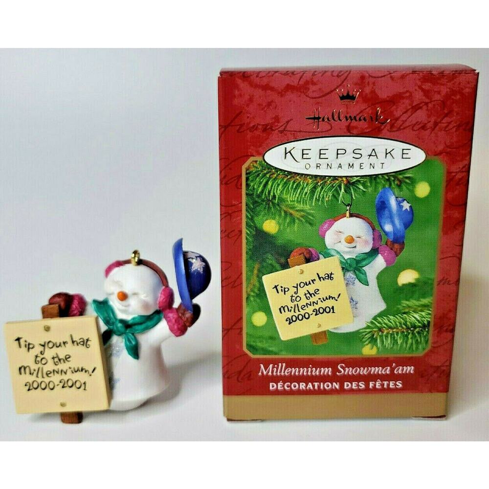 2000‎ Hallmark Ornament Millennium Snowma'am 2000-2001 J Eschrich U119 5241